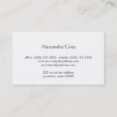 Elegante Yoga Meditation Pose Business Card Visitenkarte (Rückseite)