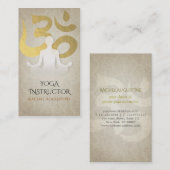 Elegante Yoga Meditation Pose Gold Foil Om Symbol Visitenkarte (Vorne/Hinten)