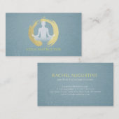 Elegante Yoga Meditation Pose Gold Foil ZEN Symbol Visitenkarte (Vorne/Hinten)
