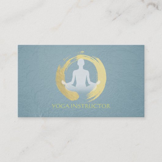 Elegante Yoga Meditation Pose Gold Foil ZEN Symbol Visitenkarte (Vorderseite)