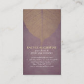 Elegante Yoga Meditation Postings mit Bodhi Leaf Visitenkarte (Rückseite)