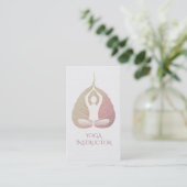 Elegante Yoga Meditation Postings mit Bodhi Leaf Visitenkarte (Stehend Vorderseite)