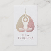 Elegante Yoga Meditation Postings mit Bodhi Leaf Visitenkarte (Vorderseite)
