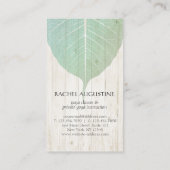 Elegante Yoga Meditation Postings mit Bodhi Leaf Visitenkarte (Rückseite)