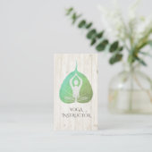 Elegante Yoga Meditation Postings mit Bodhi Leaf Visitenkarte (Stehend Vorderseite)