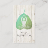 Elegante Yoga Meditation Postings mit Bodhi Leaf Visitenkarte (Vorderseite)