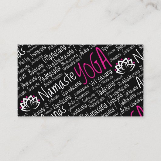 Elegante Yoga-Mitte/Yoga-Geschäft/Lehrers Visitenkarte (Vorderseite)