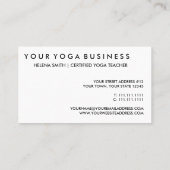 Elegante Yoga-Mitte/Yoga-Geschäft/Lehrers Visitenkarte (Rückseite)