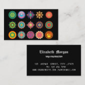 Elegante Yoga-Visitenkarte in Schwarz und Gold Visitenkarte (Vorne/Hinten)