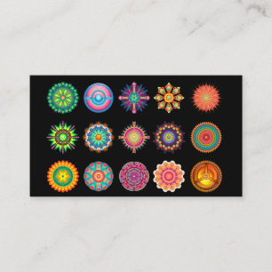 Elegante Yoga-Visitenkarte in Schwarz und Gold Visitenkarte