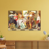 Elegante Zahlen an einem Tisch Leinwanddruck (Insitu (Wohnzimmer))