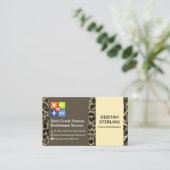 Elegante Zahlengrenzenbuchhalter Visitenkarte (Stehend Vorderseite)