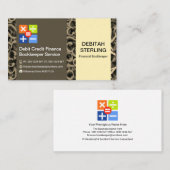 Elegante Zahlengrenzenbuchhalter Visitenkarte (Vorne/Hinten)