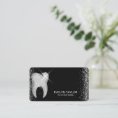 Elegante Zahnarzt Zahnklinik Teeth Whitening Visitenkarte (Stehend Vorderseite)