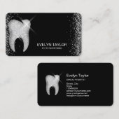 Elegante Zahnarzt Zahnklinik Teeth Whitening Visitenkarte (Vorne/Hinten)