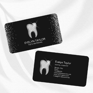 Elegante Zahnarzt Zahnklinik Teeth Whitening Visitenkarte