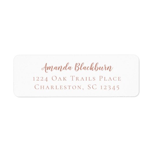 Elegante, zarte Script-Rose Rosa Kalligraphie (Vorne)