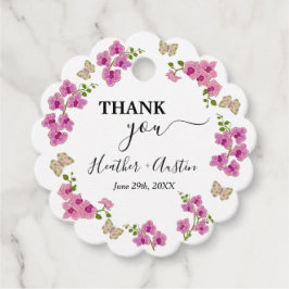 Elegante zarte violette Orchideen Bohemian Botanic Geschenkanhänger