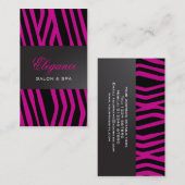 Elegante Zebra-Druck-Visitenkarte Visitenkarte (Vorne/Hinten)