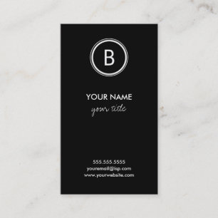 Elegante Zebra-Monogramm-Visitenkarten Visitenkarte