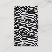 Elegante Zebra-Monogramm-Visitenkarten Visitenkarte (Rückseite)