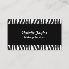 Elegante Zebra Print Makeup Artist Business Cards Visitenkarte