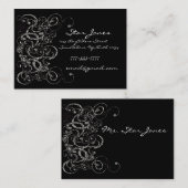 Elegante Zebra Swirl Business Card - Visitenkarte (Vorne/Hinten)