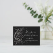 Elegante Zebra Swirl Business Card - Visitenkarte (Stehend Vorderseite)