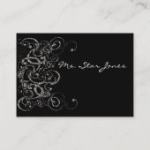 Elegante Zebra Swirl Business Card - Visitenkarte (Rückseite)