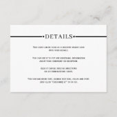 Elegante Zeilen und QR-Code, schwarz und weiß Begleitkarte (Vorderseite)