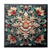 Elegante zeitgenössische Farben Moderne Verziert Fliese (Vorderseite)