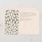 Elegante zeitgenössische Hochzeits-Einladungen Einladung (Vorne/Hinten)