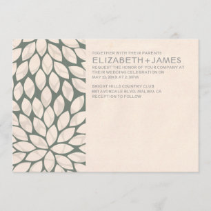 Elegante zeitgenössische Hochzeits-Einladungen Einladung