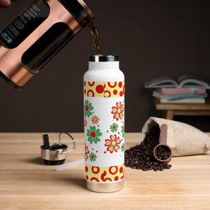 Elegante zeitgenössische schicke Blumenwasserflasc Trinkflasche