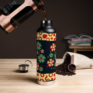 Elegante zeitgenössische schicke Blumenwasserflasc Trinkflasche