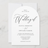 Elegante zeitlose, moderne Arch Wedding Einladung (Vorderseite)
