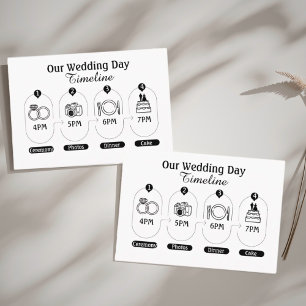 Elegante Zeitplan-Beilagekarte für den Hochzeitsta Begleitkarte