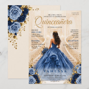 Elegante Zeitschrift-Cover Quinceanera-Einladung Einladung