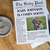 Elegante Zeitung Schwangerschaft Baby Ankündigung