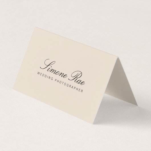 Elegante Zelt Falten Moderne Script Business Card Visitenkarten (Vorderseite)