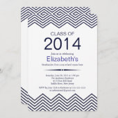 Elegante Zickzack Graduierungspartei Einladung (Vorne/Hinten)