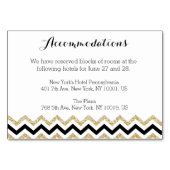 Elegante Zickzack Hochzeitskarten Tischnummer (Vorderseite)