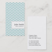 Elegante Zickzack Streifen Barkeeper Business Card Visitenkarte (Vorne/Hinten)