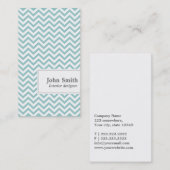 Elegante Zickzack Streifen Interiors Business Card Visitenkarte (Vorne/Hinten)