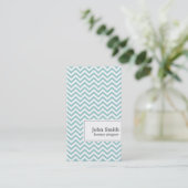Elegante Zickzack Streifen Interiors Business Card Visitenkarte (Stehend Vorderseite)