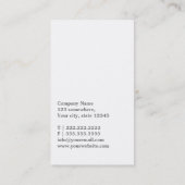 Elegante Zickzack Stripes-Webdesign-Visitenkarte Visitenkarte (Rückseite)