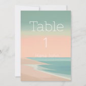 Elegante Ziel-Tischnummer (Vorderseite)