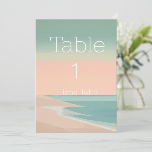 Elegante Ziel-Tischnummer (Stehend Vorderseite)