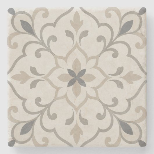 Elegante Ziersteinfliese Steinuntersetzer (Vorderseite)