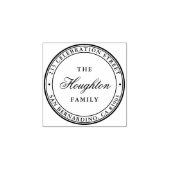 Elegante zirkuläre Rücksendeadresse Gummistempel (Prägung)